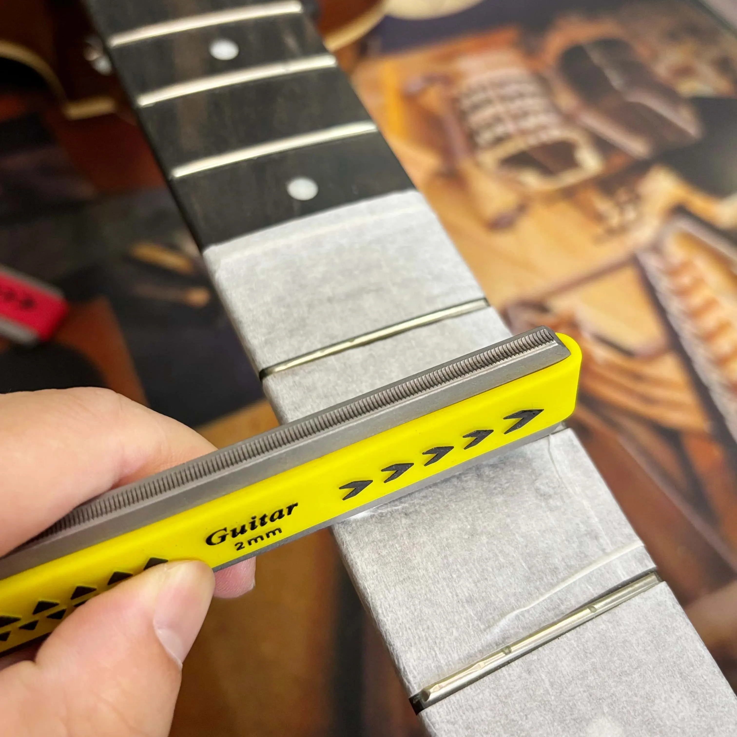 Musical Instrument Strings - Gitarren- und Ukulele-Saiten Instrumenten-Griffbrett-Formfeile, doppelseitige Formfeile,