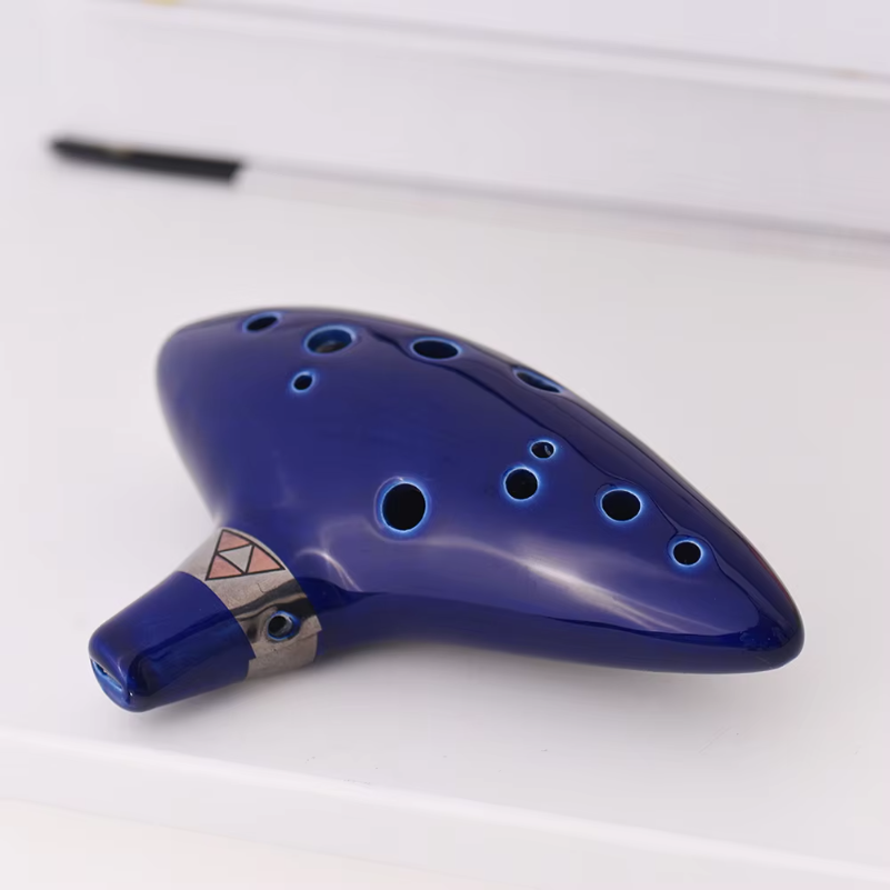 Song With Musical Instrument - 12-Loch-Ocarina aus Keramik, Alt-C-Blasinstrument mit Liederbuch,