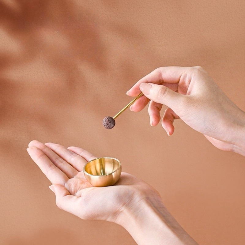 Song With Musical Instrument - Mini-Klangschale, handgefertigt, Kupferschale, Klangtherapie, Meditation, kleine