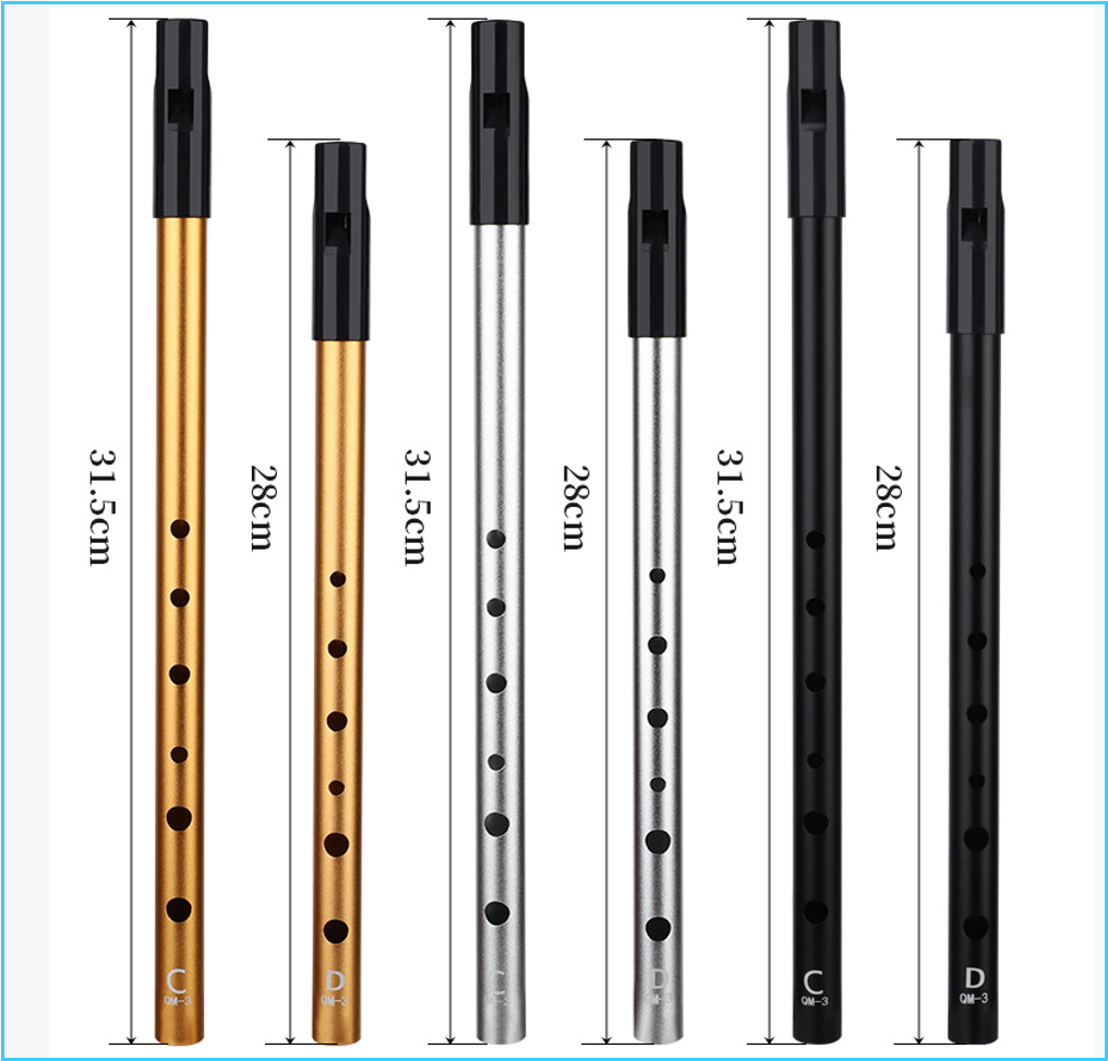 Penny Whistle D - Authentische irische Pfeifenflöte C/D-Tonart Tin Penny