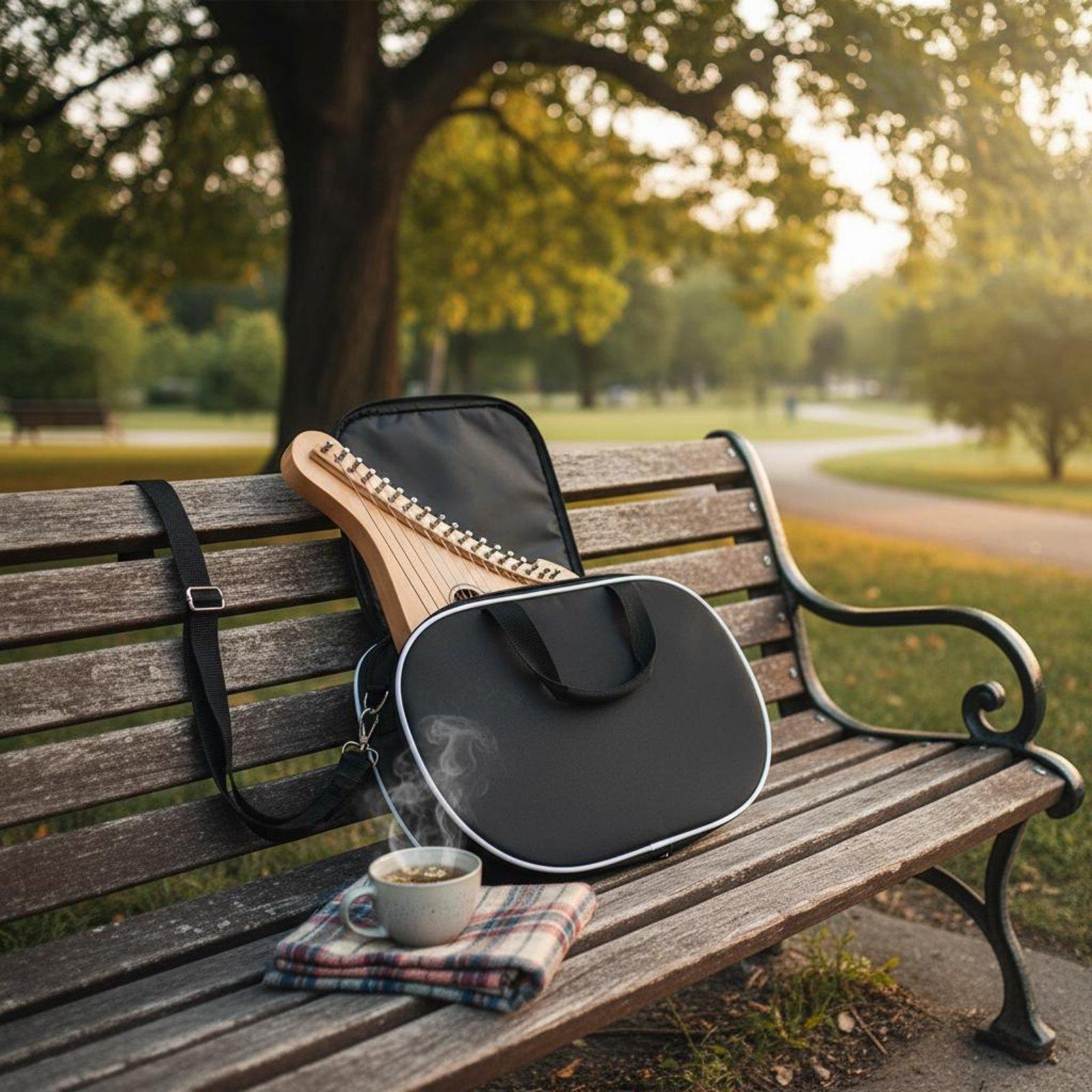 Musical Instrument Lyre - Verstellbare Tragetasche für Lyra-Harfe, weich gefütterte
