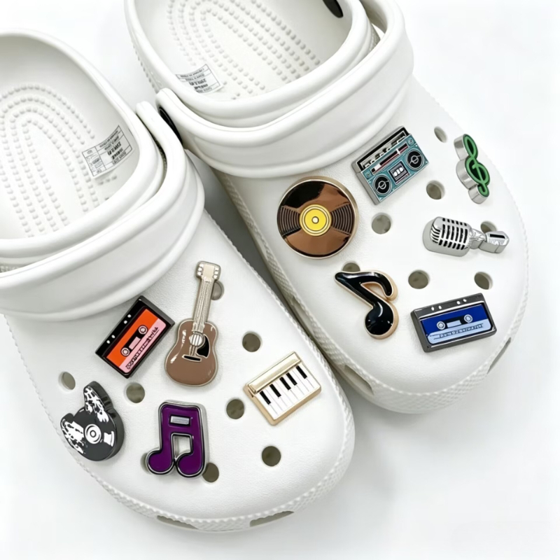 Musical Instrument Names - 3D Musikinstrumenten-Set Schuh-Charms Zubehör Klavier Violine