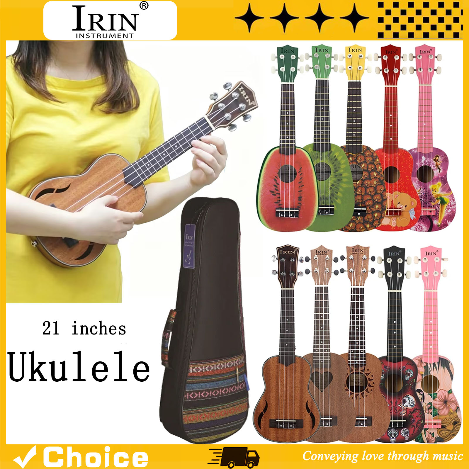 Musical Instrument Names - 21 Zoll Ukulele Hawaiianische Gitarre Sopran