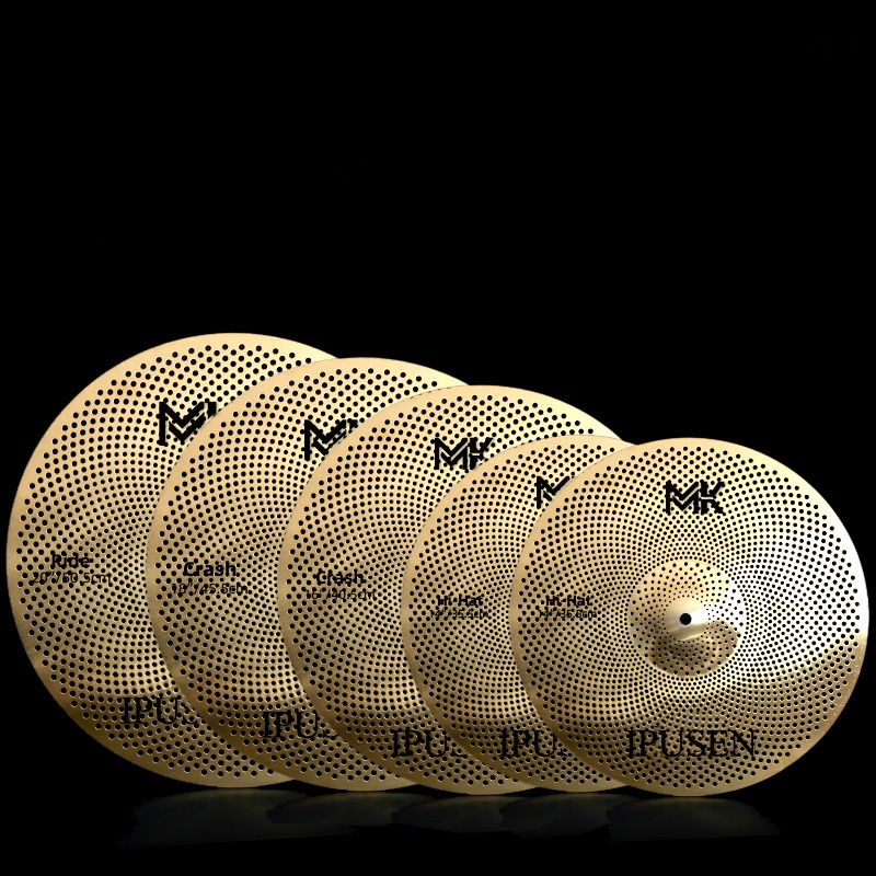 Musical Instrument Jazz - Leises Jazz-Drum-Becken-Set: Geräuscharme Schlagzeug-Pads mit Beckensticks