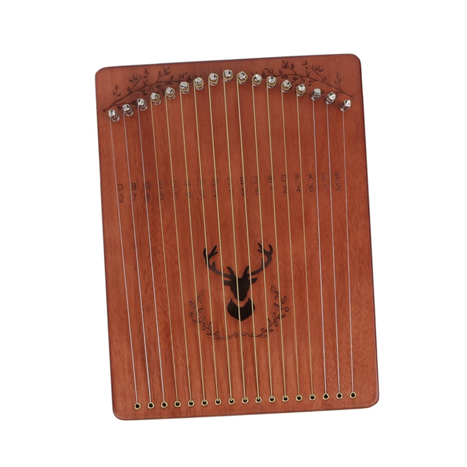 Musical Instrument Lyre - Tragbare 17-Saitige Lyra-Harfe Mini Saiteninstrument für