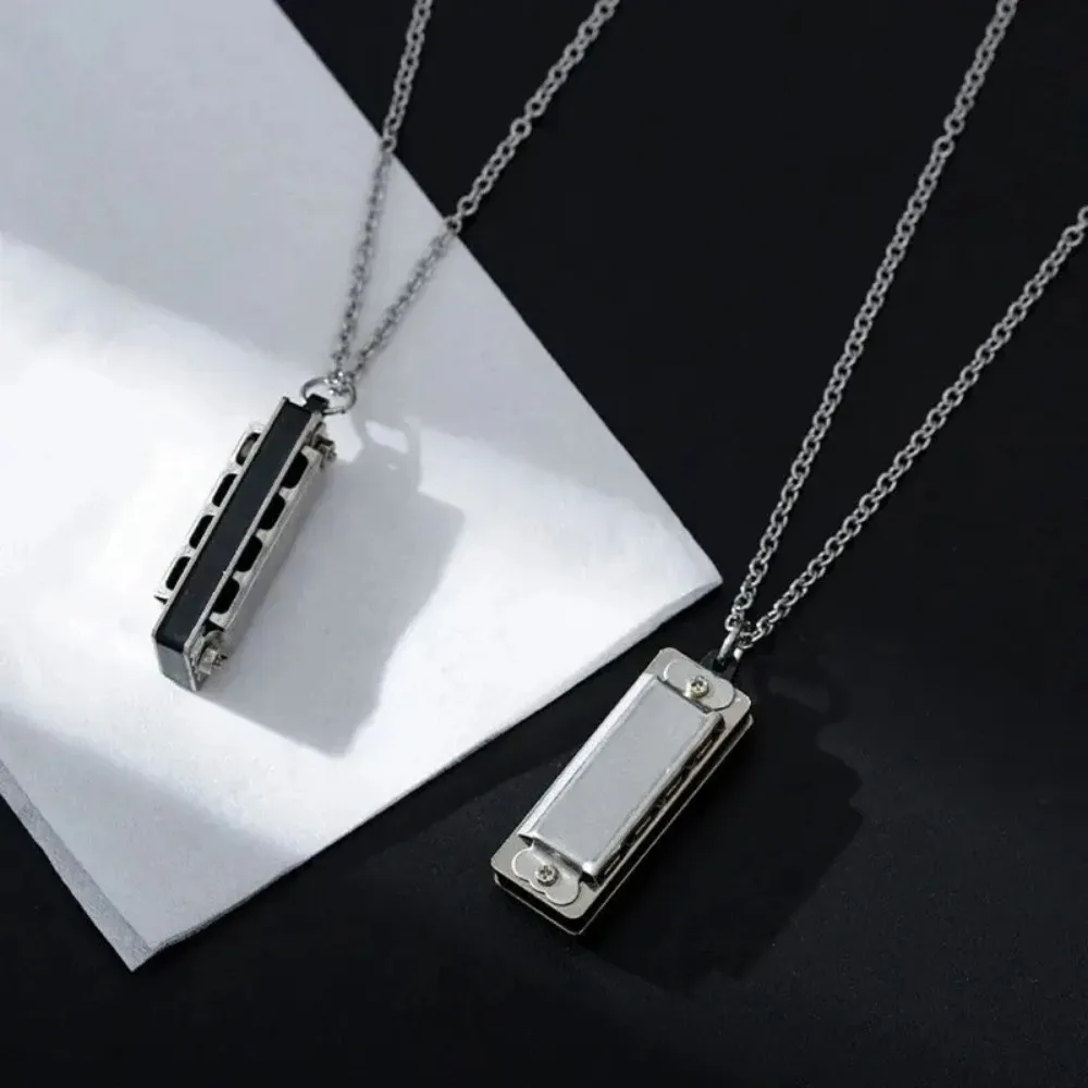Musical Instrument That You Blow Into - Mini-Mundharmonika-Halskette für Männer und Frauen, Nischen-Design-Sinn-Anhänger,