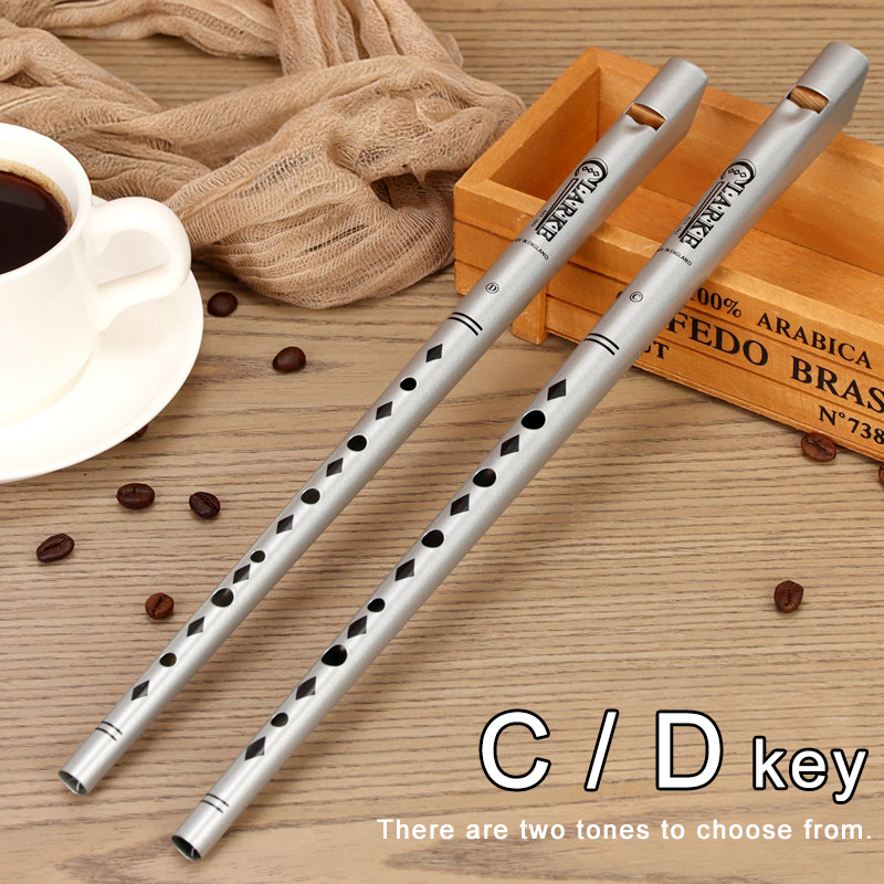 Musical Instrument Irish - Traditionelle Clarke-Flöte in Silber mit C/D-Stimmung,