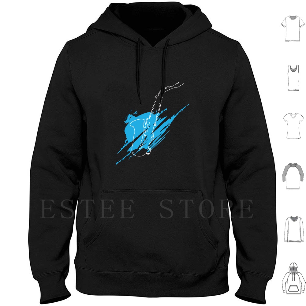Silhouette des Saxophon Hoodie – Song With Musical Instrument Bewertung und Preis