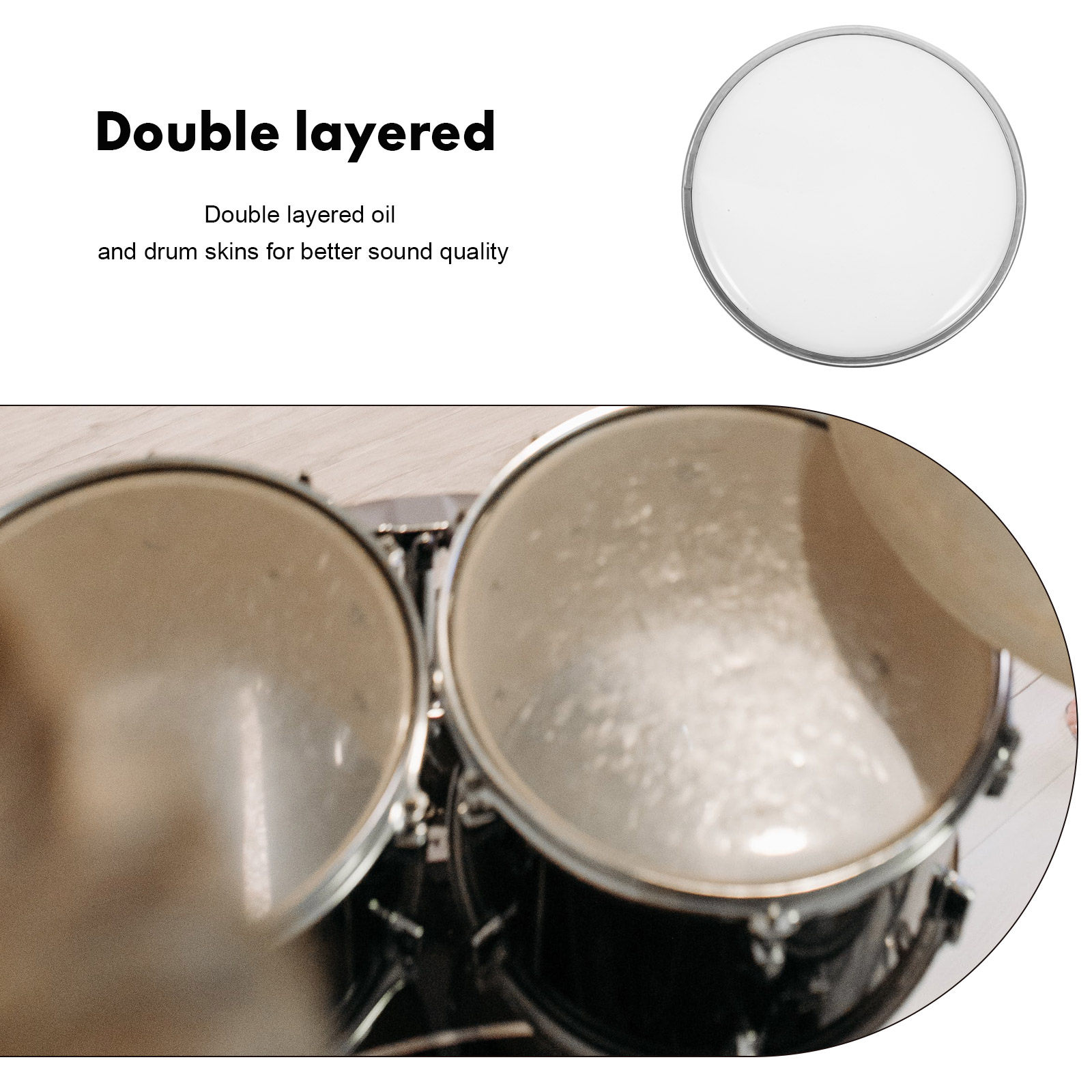 Doppelschichtige Trommelfellau – Musical Instrument Jazz Bewertung und Preis