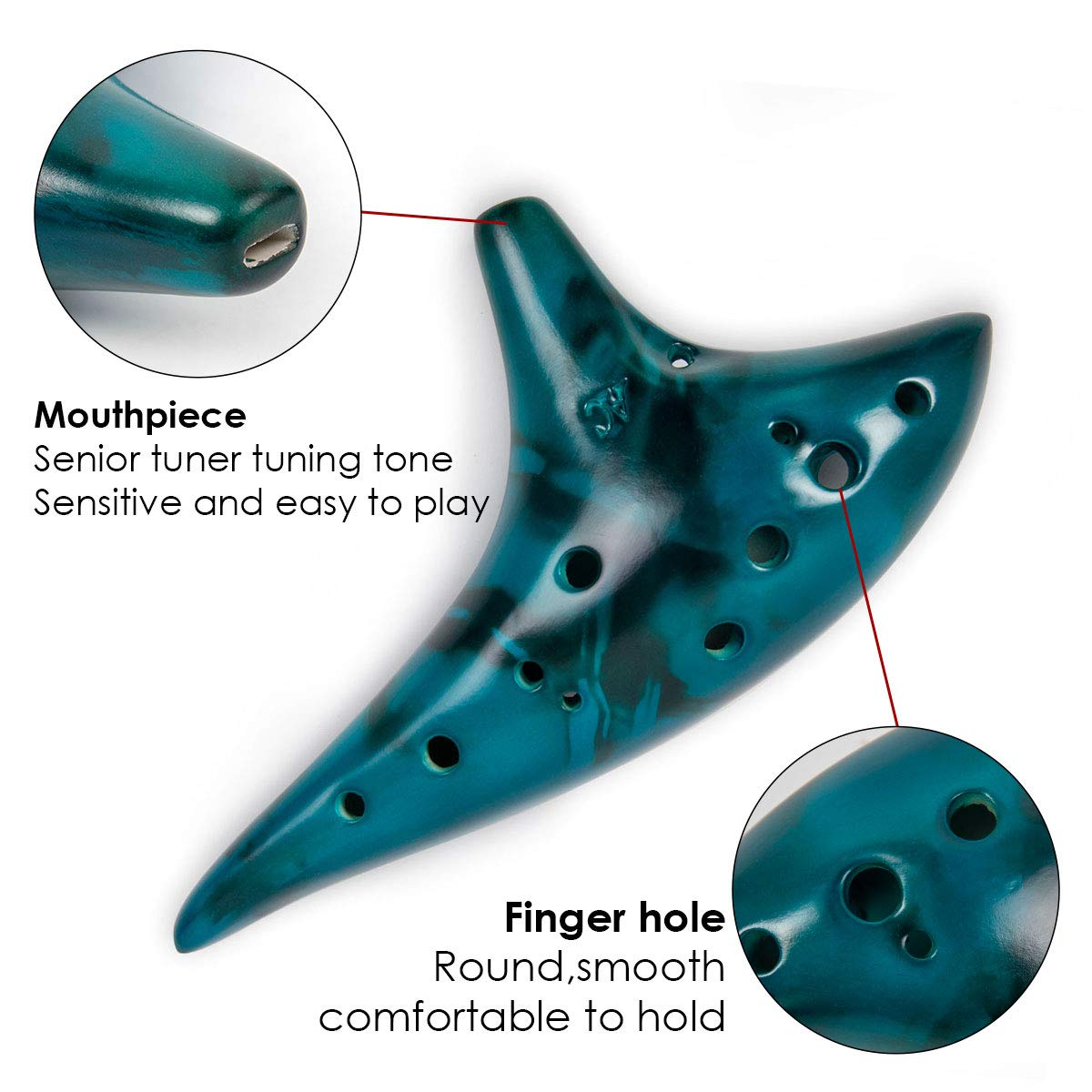 Ocarina12 Töne Alt C Keramik O – Song With Musical Instrument Bewertung und Preis