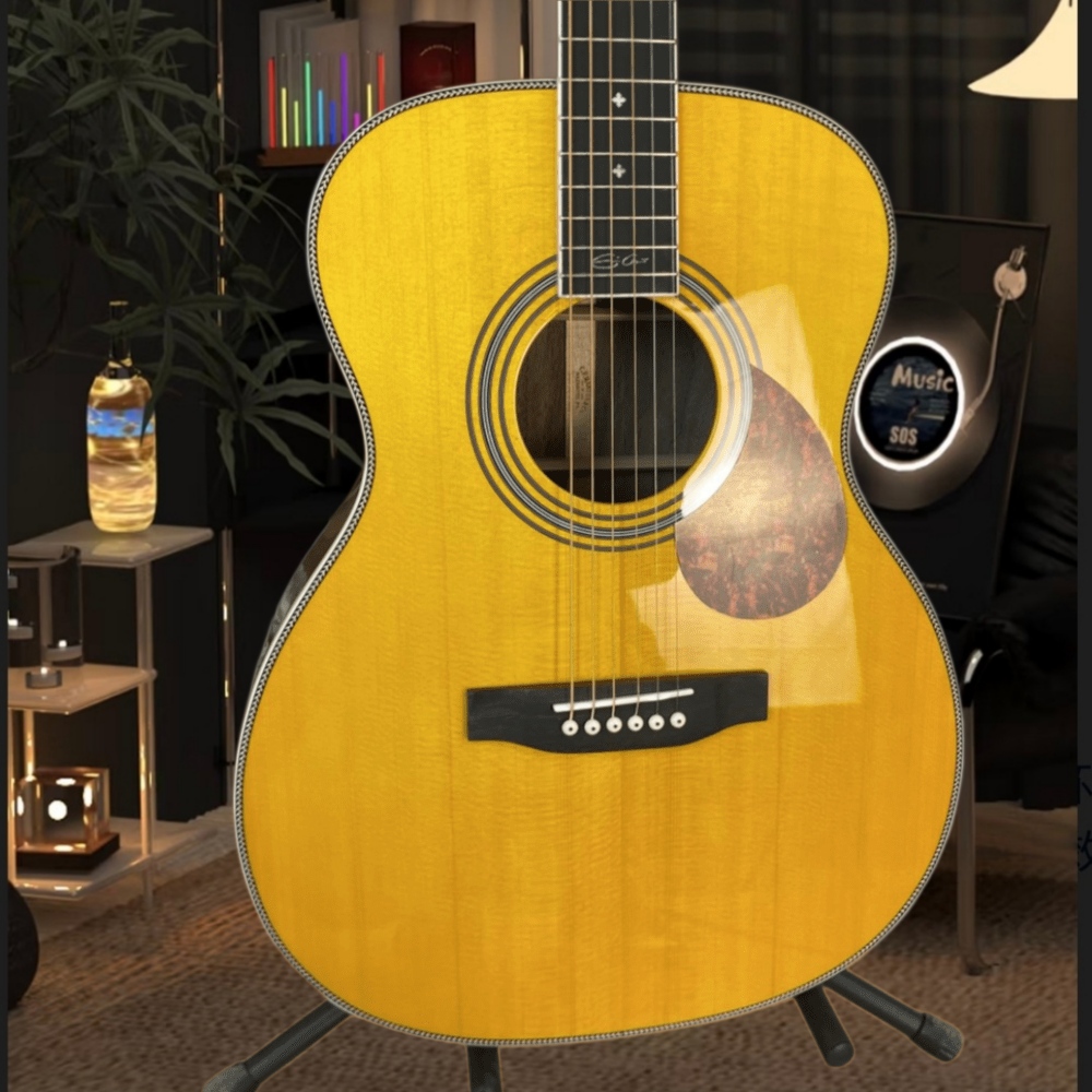 Handgefertigte gelbe Akustikgi – Musical Instrument Strings Bewertung und Preis
