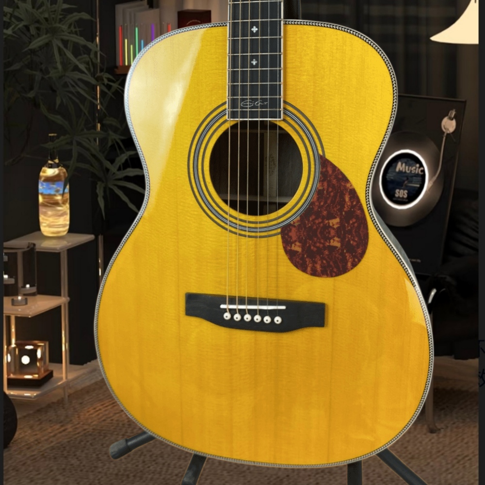 Handgefertigte gelbe Akustikgi – Musical Instrument Strings Bewertung und Preis