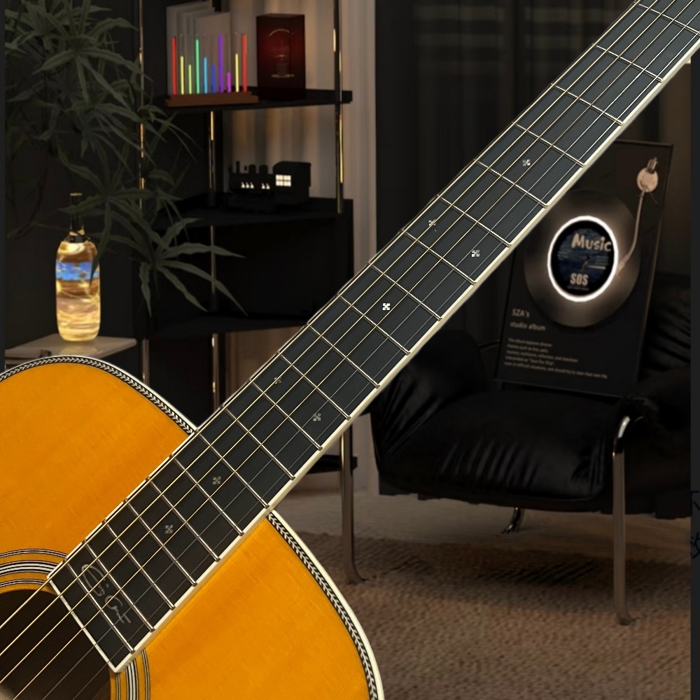 Handgefertigte gelbe Akustikgi – Musical Instrument Strings Bewertung und Preis