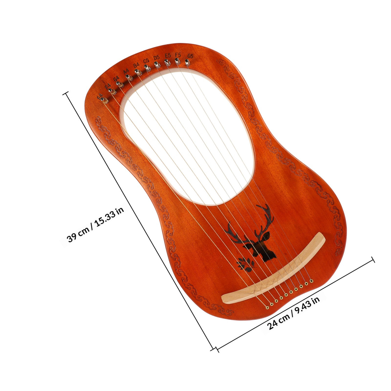 1 Set 10-saitige Lyra-Harfe au – Musical Instrument Lyre Bewertung und Preis