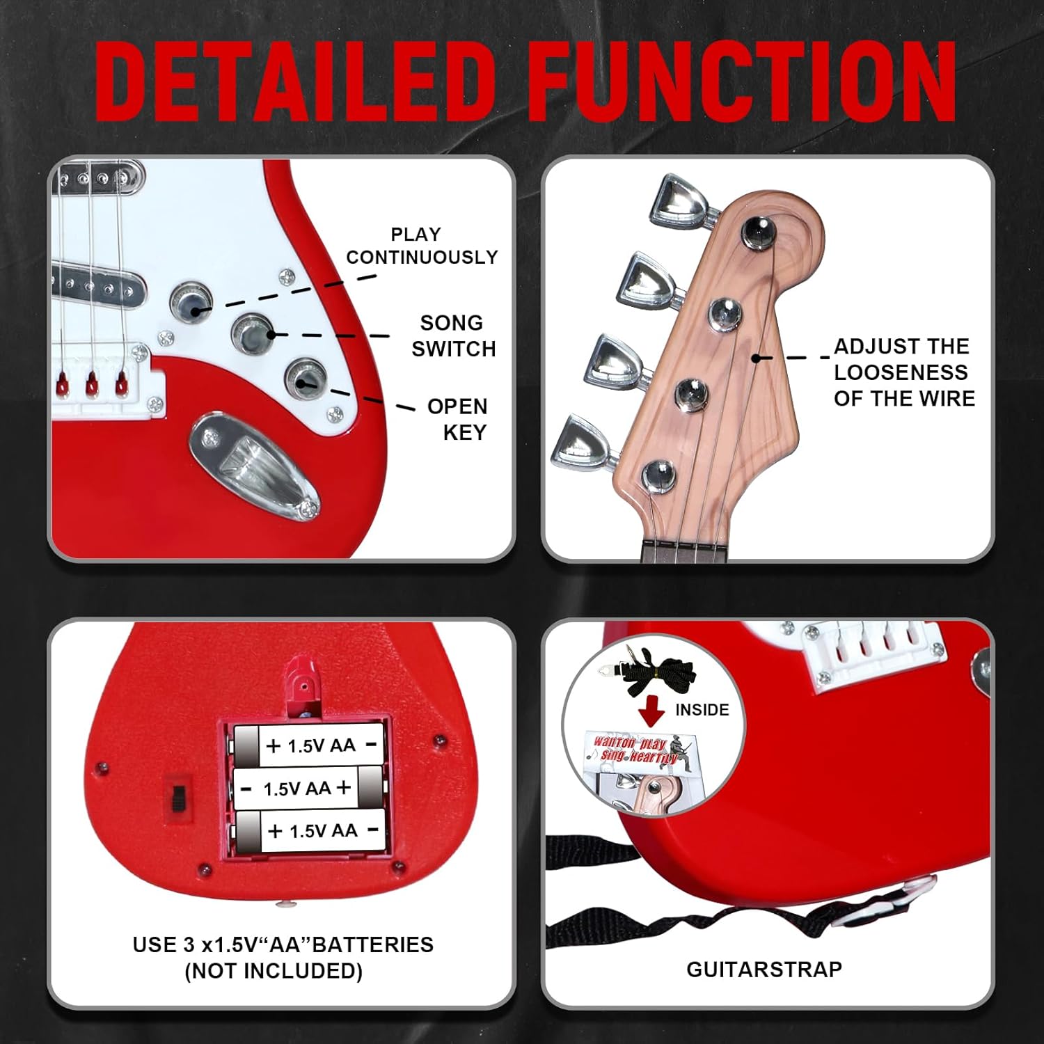 E-Gitarrenspielzeug für Kinder – Musical Instrument Strings Bewertung und Preis